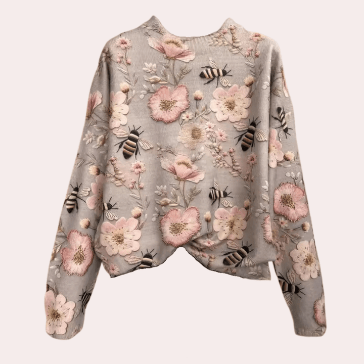 Selma | Elegante Dames Trui | Unieke Bloemenprint | Trendy & Comfortabel - Sorata