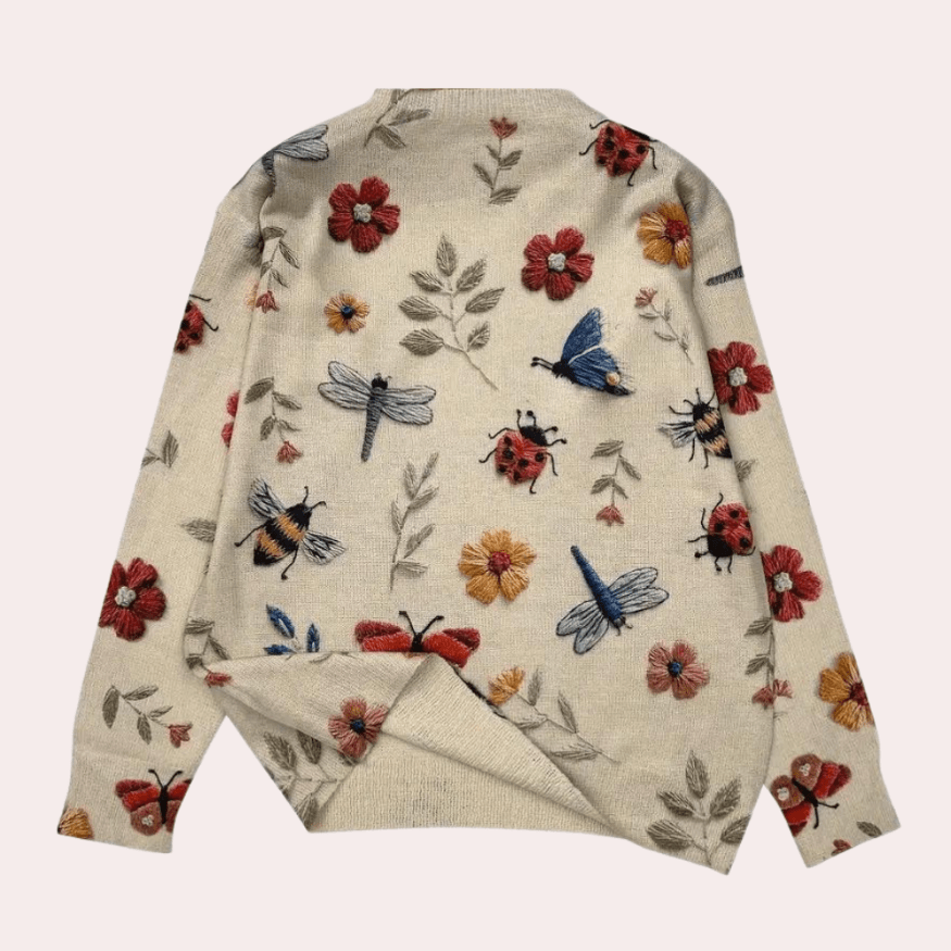 Selma | Elegante Dames Trui | Unieke Bloemenprint | Trendy & Comfortabel - Sorata