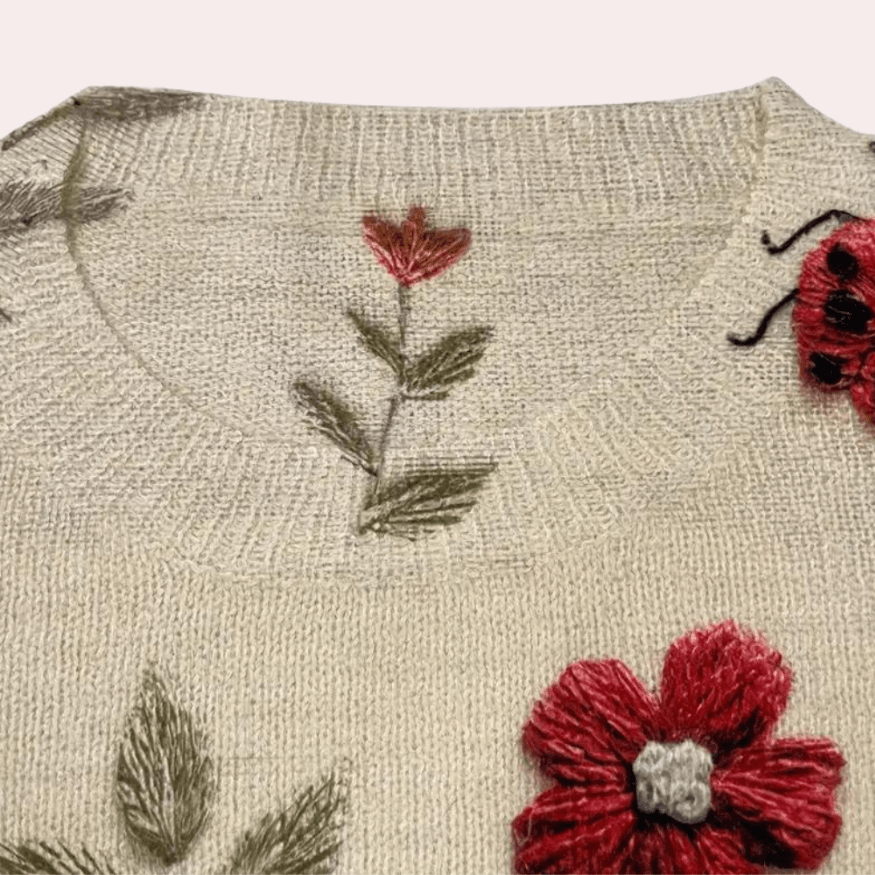 Selma | Elegante Dames Trui | Unieke Bloemenprint | Trendy & Comfortabel - Sorata