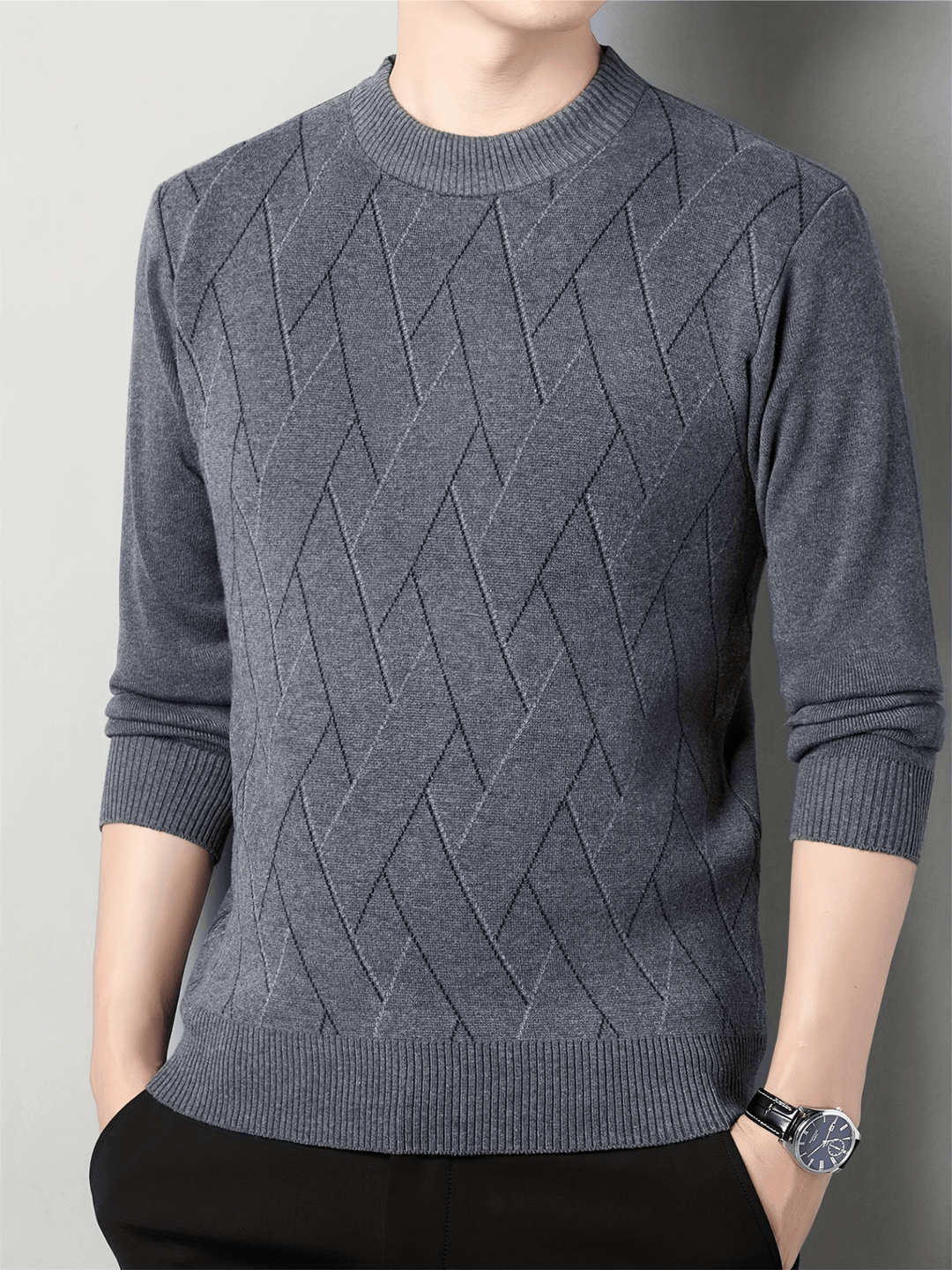 Sera | Gebreide Trui Met Ruitpatroon | Heren Jumper Sweater - Sorata