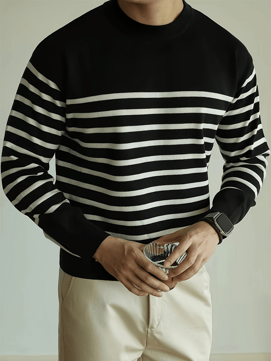Sera | Gebreide Trui Met Strepen | Heren Jumper Sweater - Sorata