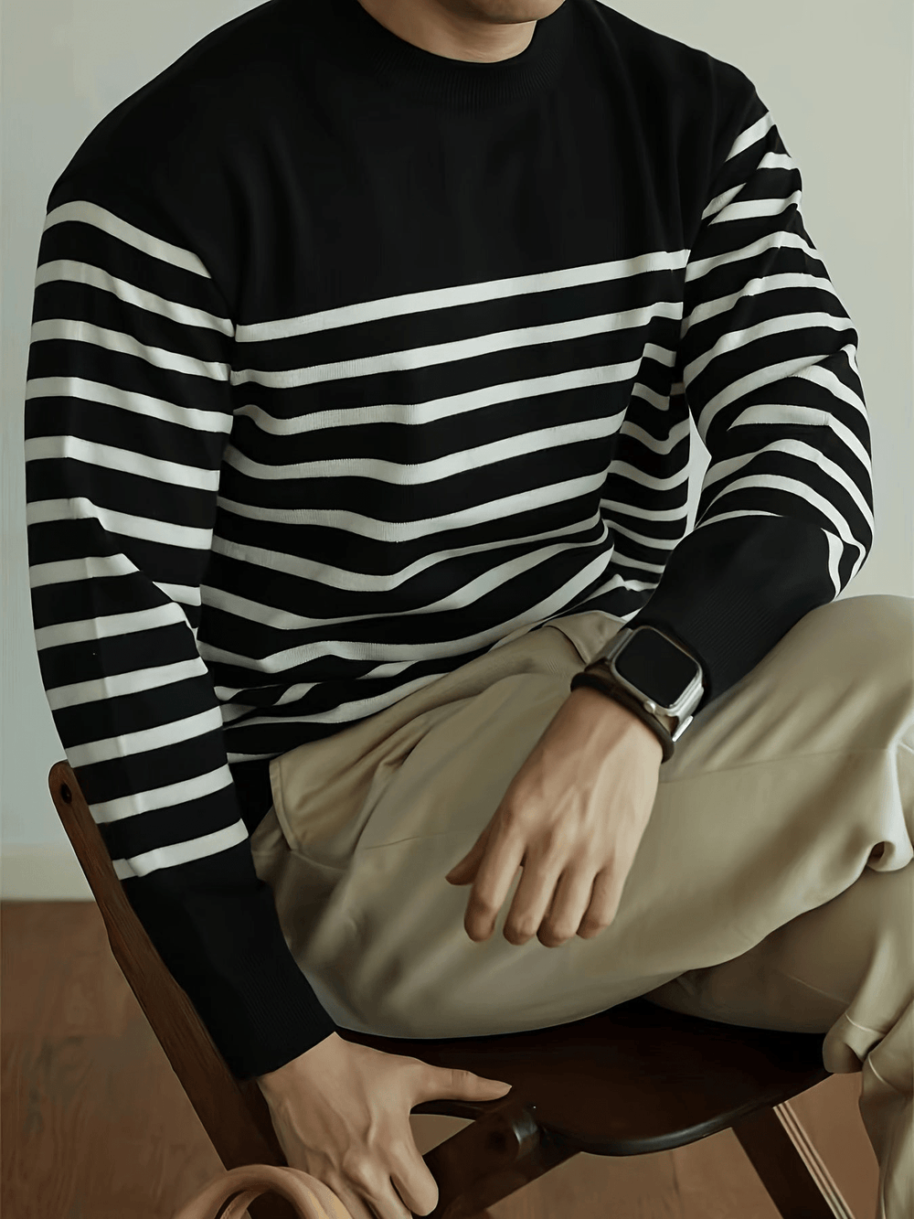 Sera | Gebreide Trui Met Strepen | Heren Jumper Sweater - Sorata