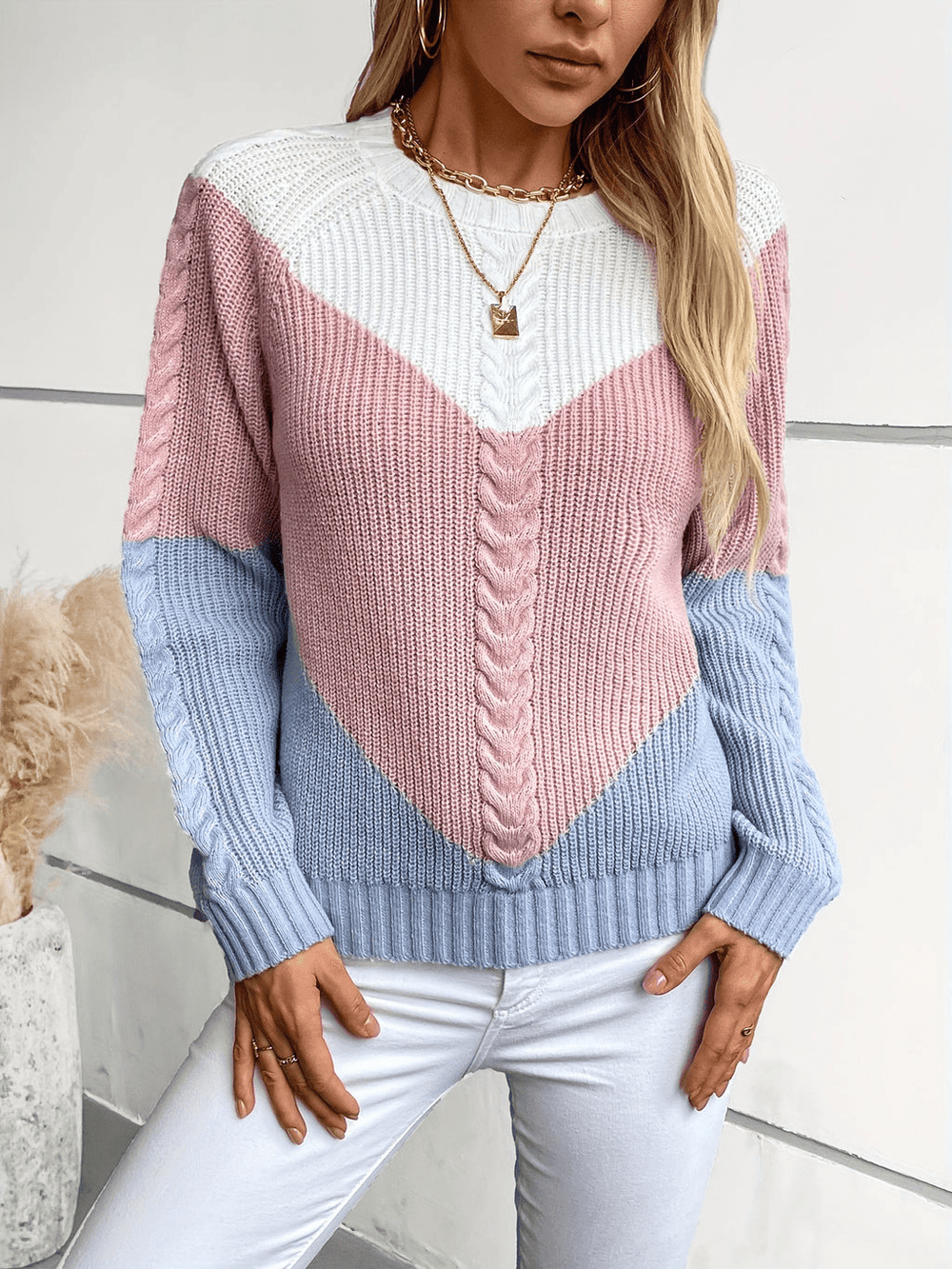 Sera | Ronde Hals Trui - Gebreide Pullover | Dames Sweater | Jumper Vest - Sorata
