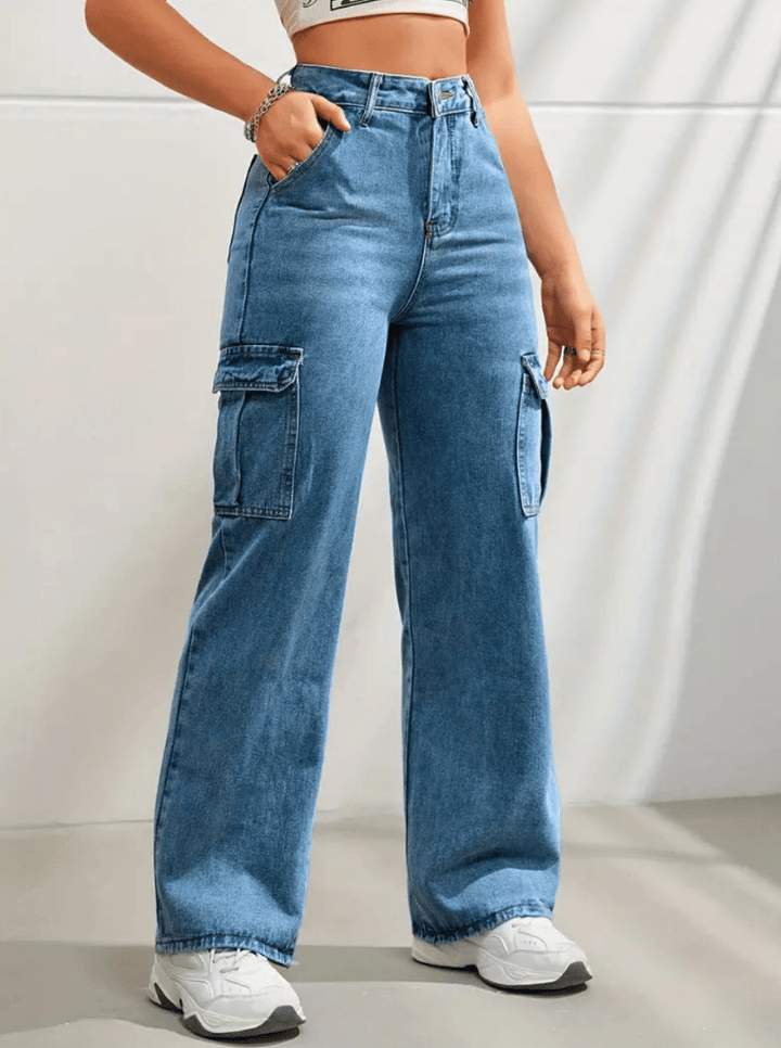 Serena | Dames Baggy Cargo Broek | Trendy Design & Comfortabel - Sorata