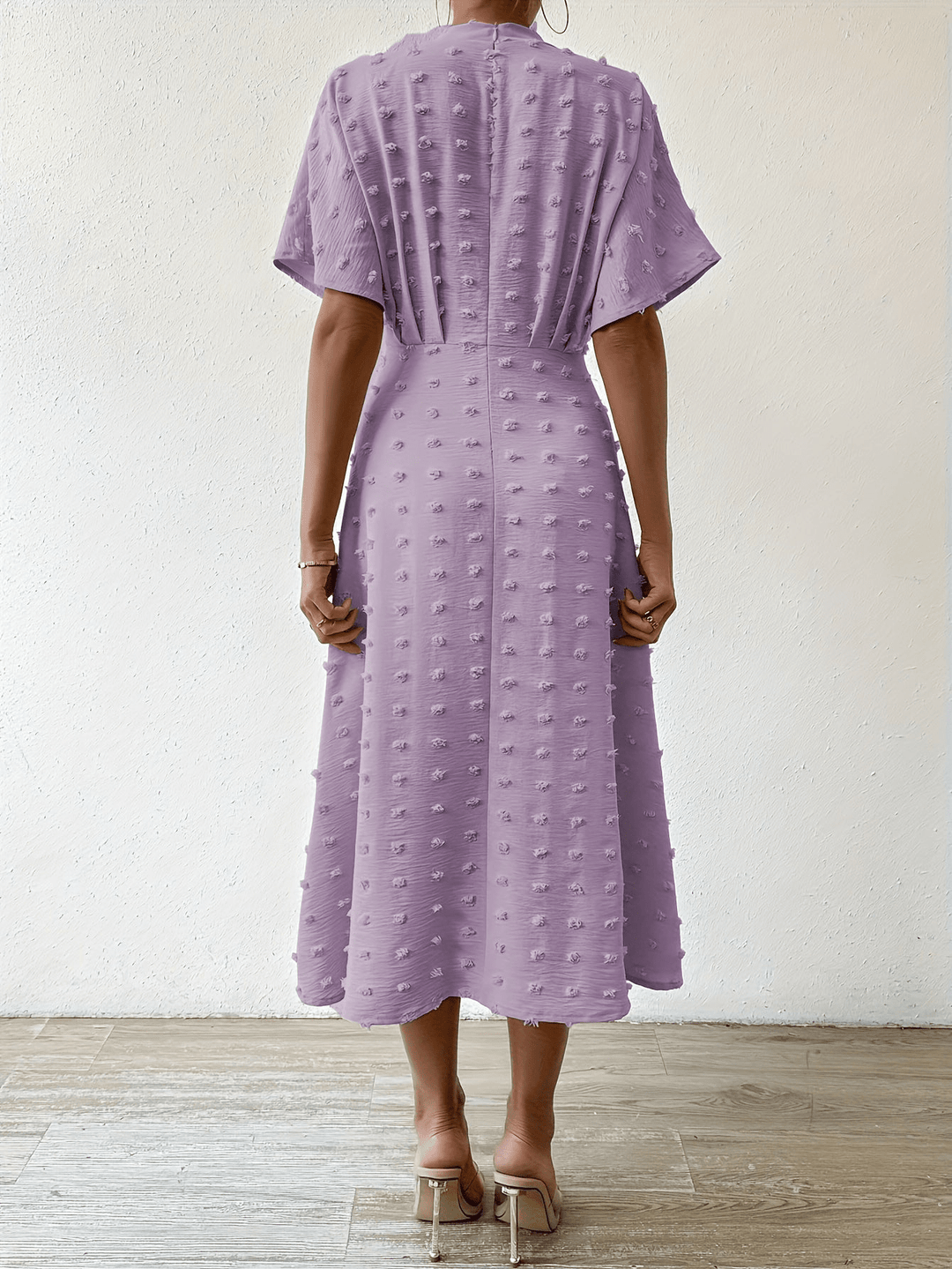 Sheza | Elegante Dames Midi Jurk | Met Diepe Halslijn - Sorata