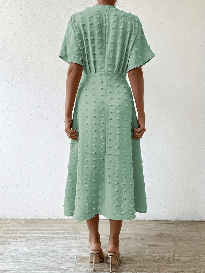 Sheza | Elegante Dames Midi Jurk | Met Diepe Halslijn - Sorata