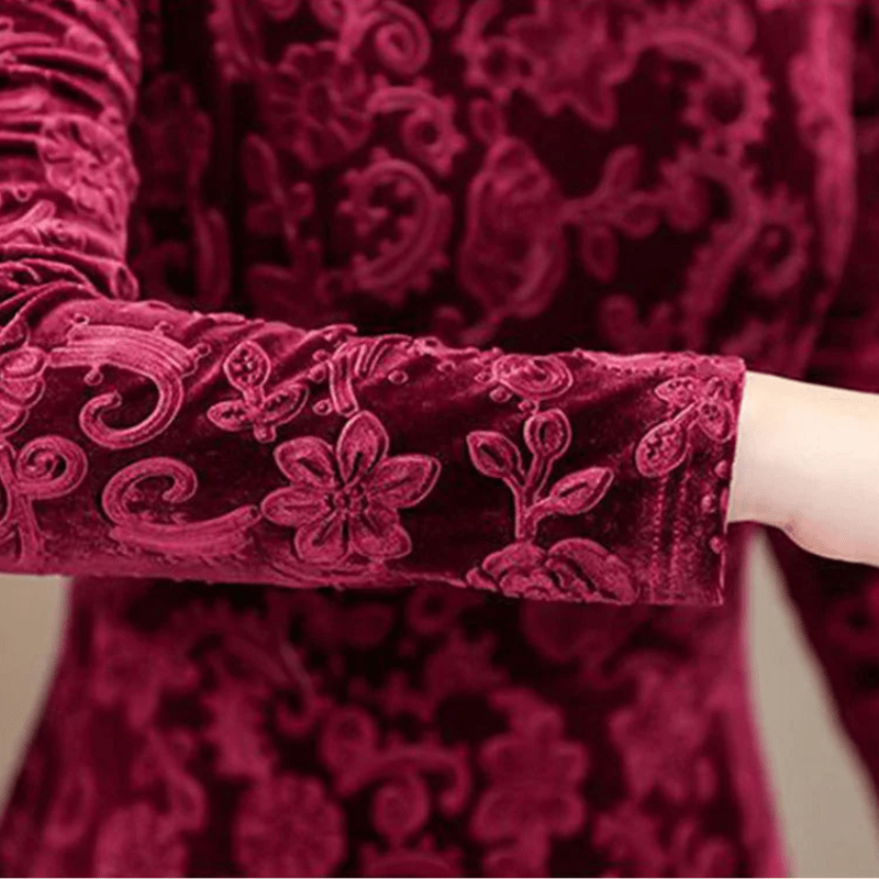 Sheza | Stijlvolle Fluweel Jurk | Formele Dames Jurk - Sorata