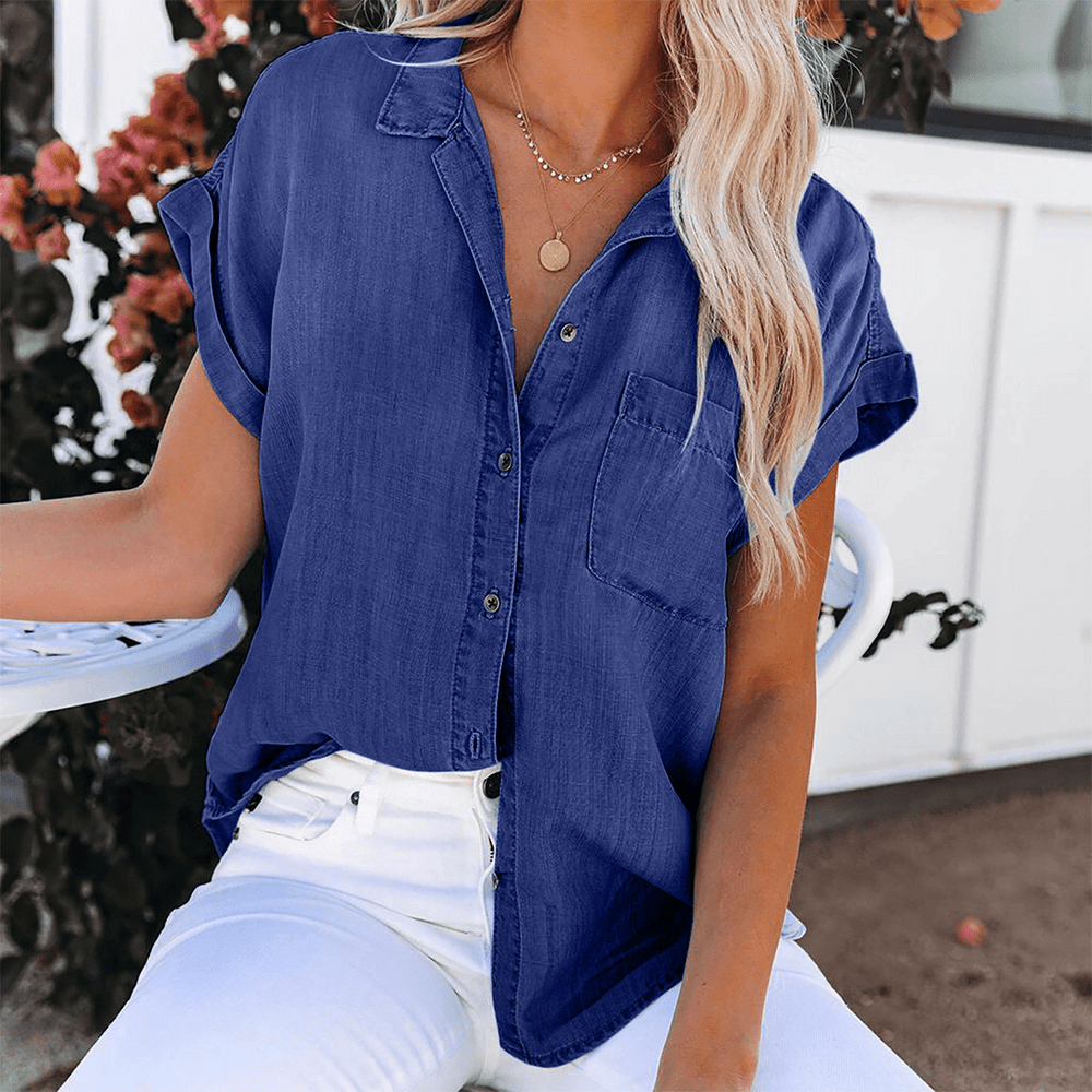Shivani | Dames Top | Stijlvolle Spijkerblouse | Casual En Moderne Look - Sorata