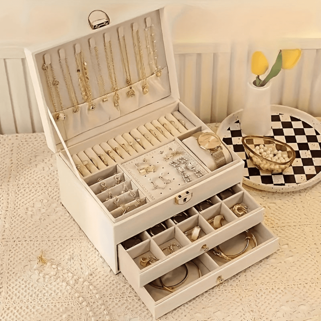 Sieraden Organizer Box | Luxe Opbergdoos voor Kettingen, Ringen en Armbanden - Sorata