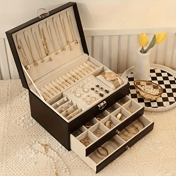 Sieraden Organizer Box | Luxe Opbergdoos voor Kettingen, Ringen en Armbanden - Sorata