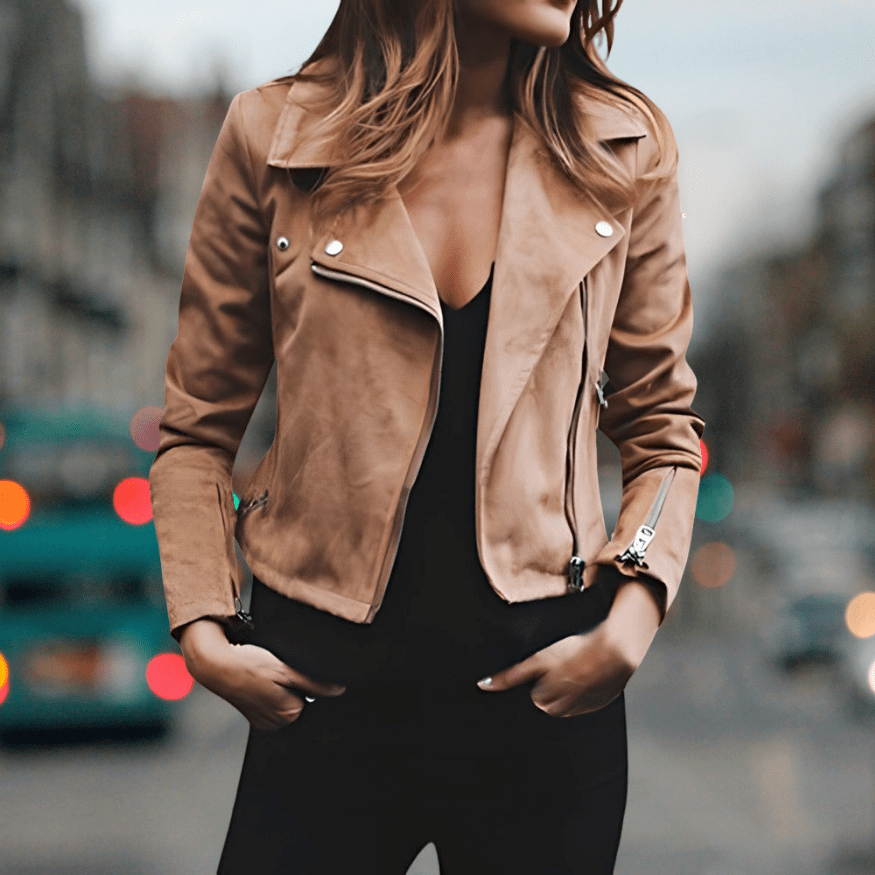 Sofeh | Moderne Leren Dames Jas | Stijlvol en Tijdloos Design - Sorata