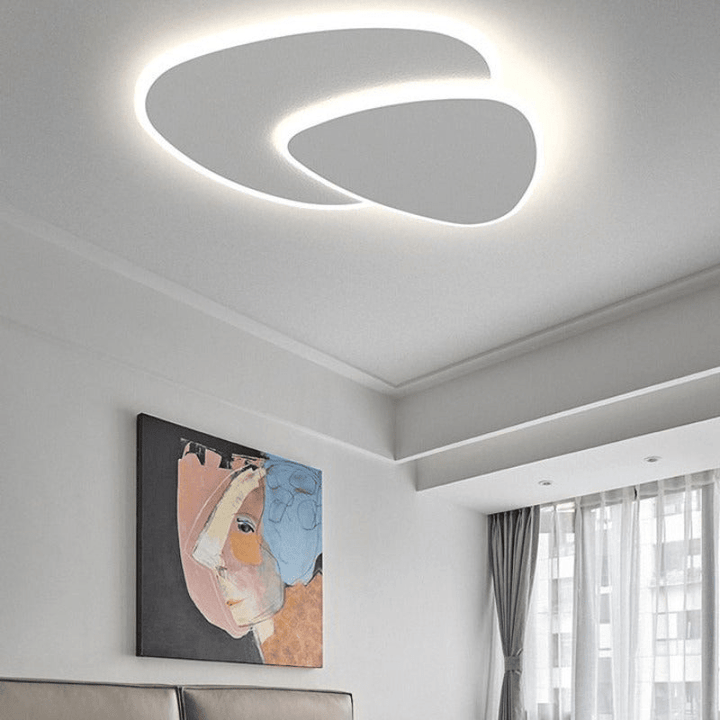 SolGlow | Witte Moderne LED Plafondlamp voor Slaapkamer - Sorata