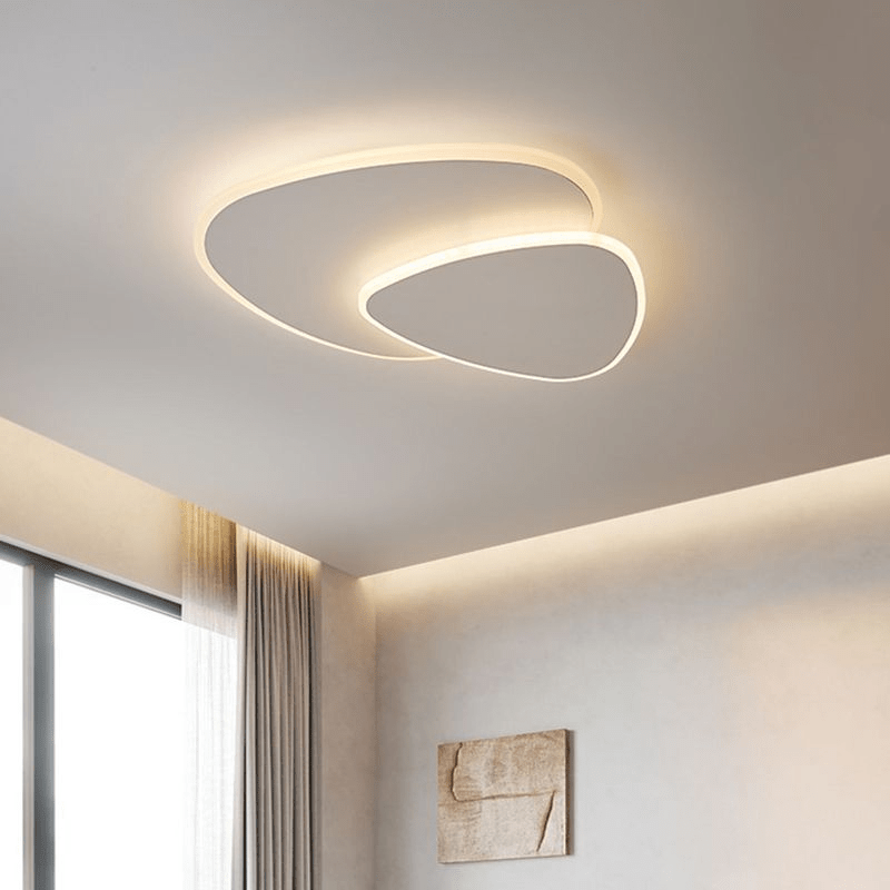 SolGlow | Witte Moderne LED Plafondlamp voor Slaapkamer - Sorata