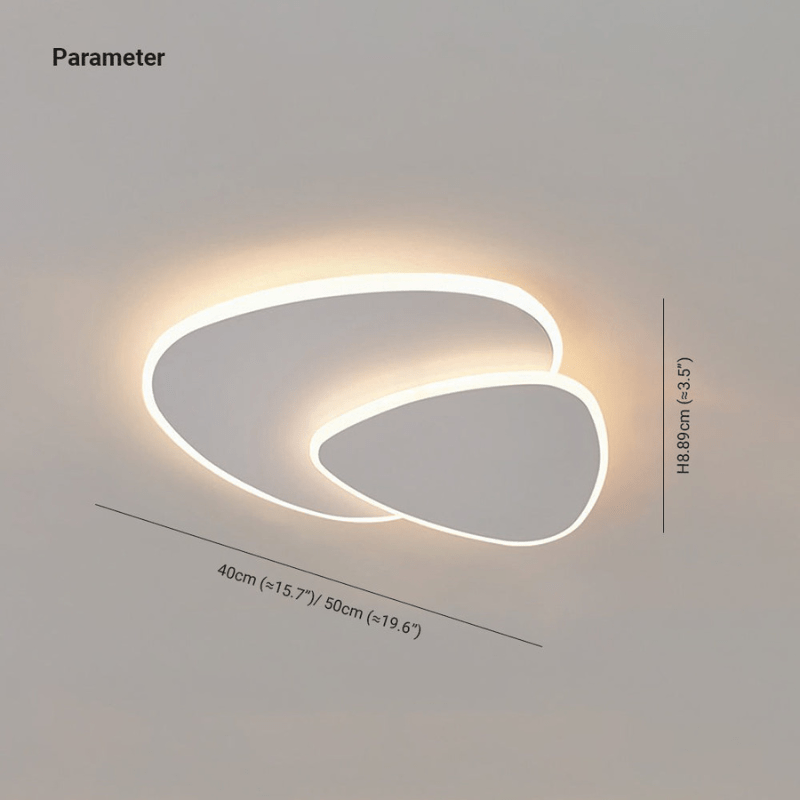 SolGlow | Witte Moderne LED Plafondlamp voor Slaapkamer - Sorata