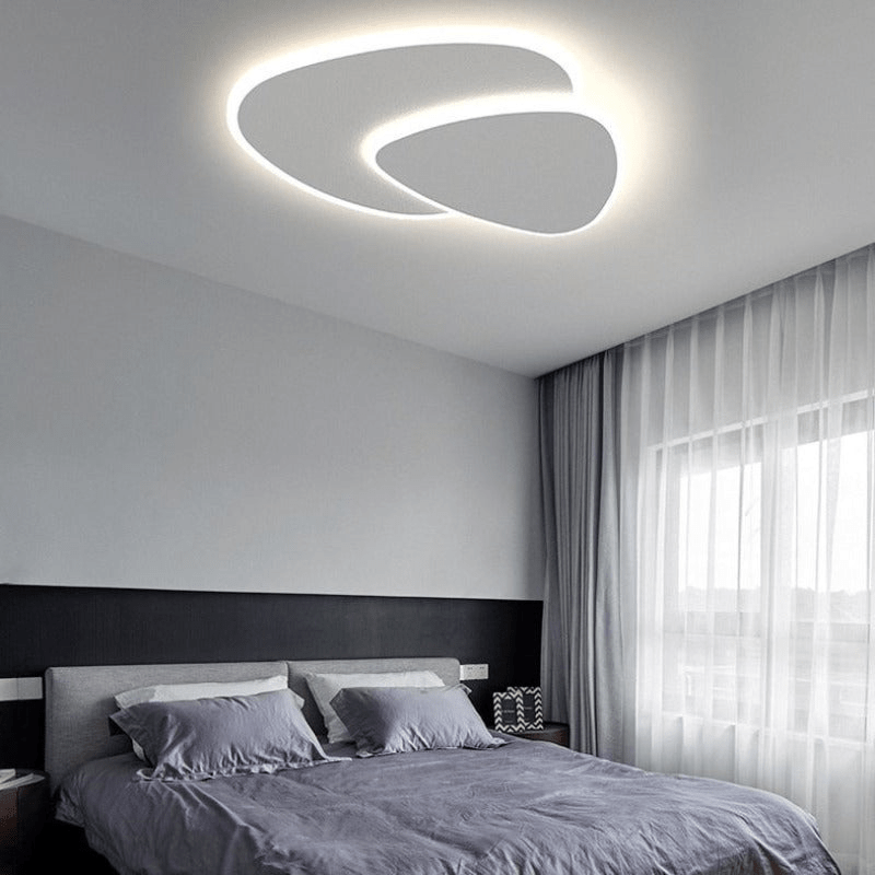 SolGlow | Witte Moderne LED Plafondlamp voor Slaapkamer - Sorata