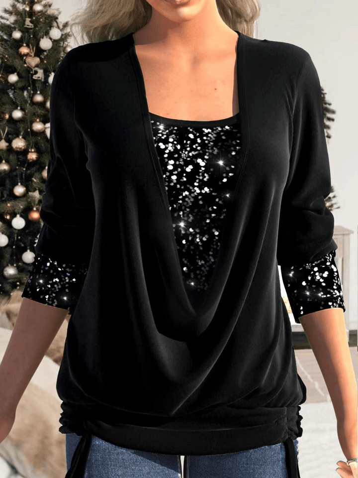 Sophie | Elegante Dames Top | Sparkling Glitter Top met Pailletten - Sorata
