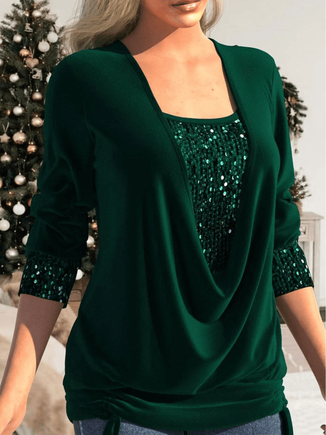 Sophie | Elegante Dames Top | Sparkling Glitter Top met Pailletten - Sorata