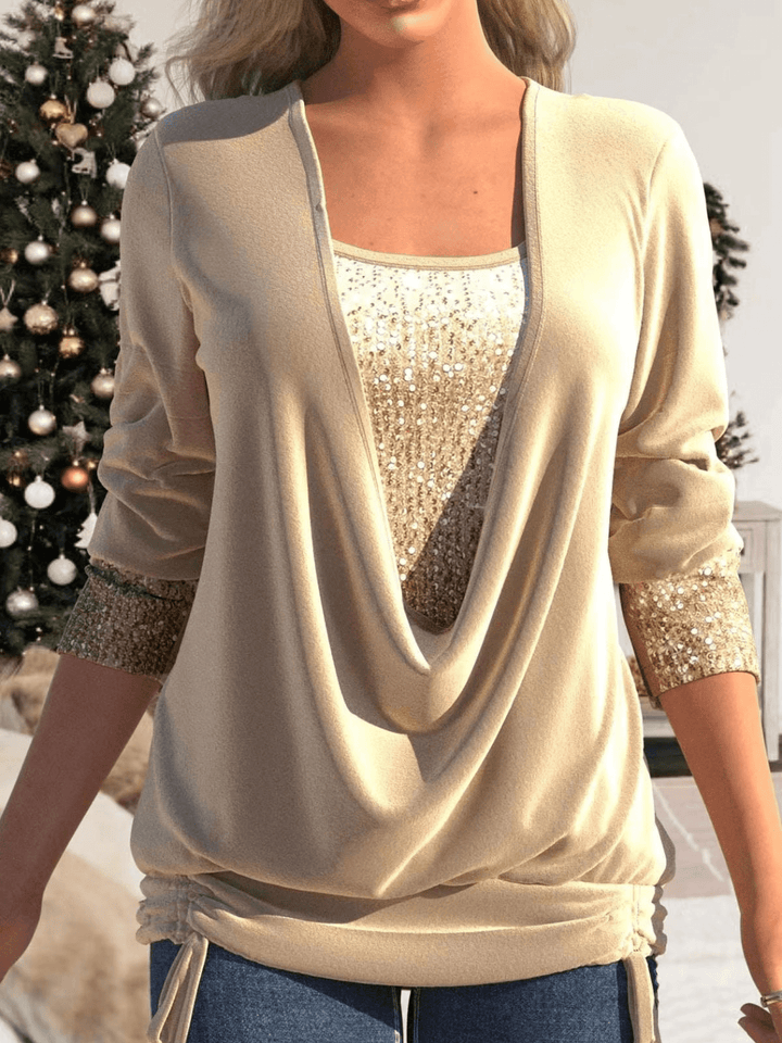 Sophie | Elegante Dames Top | Sparkling Glitter Top met Pailletten - Sorata