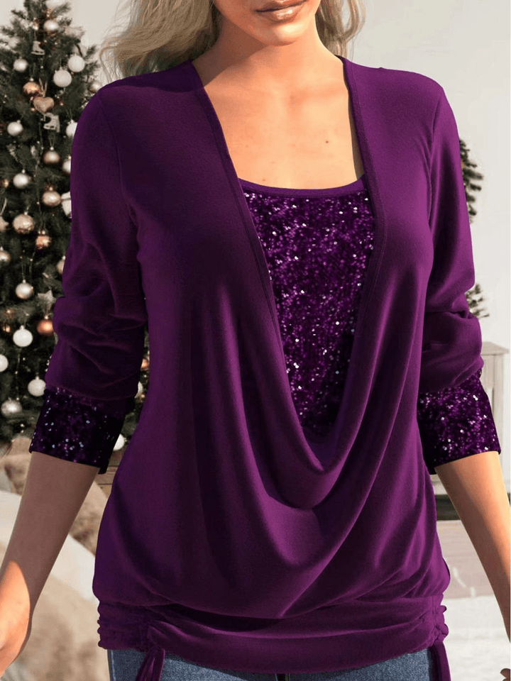 Sophie | Elegante Dames Top | Sparkling Glitter Top met Pailletten - Sorata
