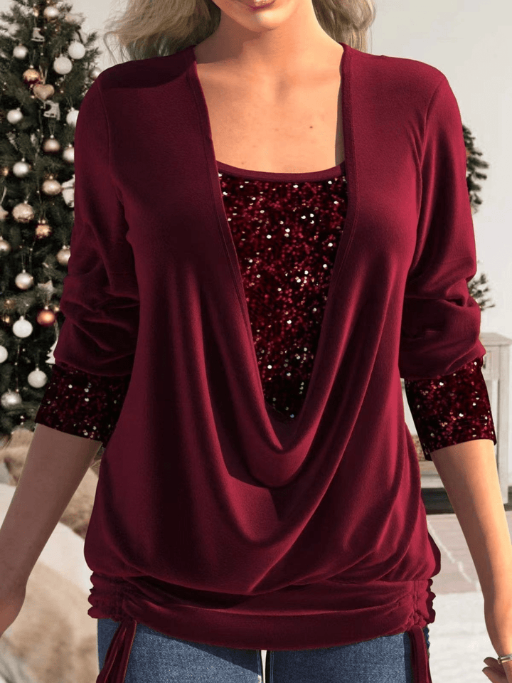 Sophie | Elegante Dames Top | Sparkling Glitter Top met Pailletten - Sorata