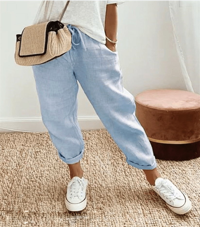 Sora - Broek Dames - Loose Fit Linnen Broek Dames - Comfortabel & Trendy - Sorata