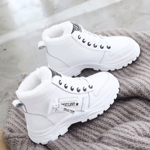 Sora - Dames Schoenen - Enkellaarsjes - Fleece - Wol Gevoerde Schoenen - Echt Leer - Sorata