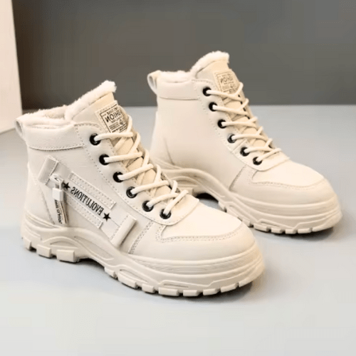 Sora - Dames Schoenen - Enkellaarsjes - Fleece - Wol Gevoerde Schoenen - Echt Leer - Sorata