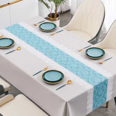 StitchArt - Geborduurd Tafelkleed - Handgemaakt en Unieke Tafelsetting - Sorata
