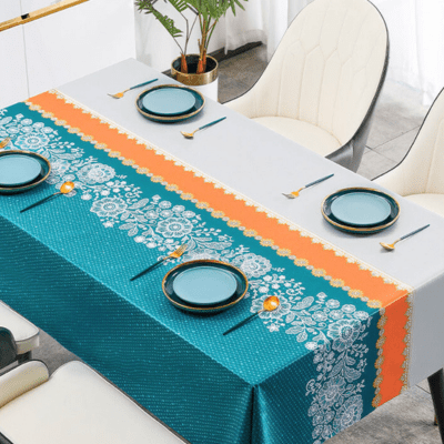 StitchArt - Geborduurd Tafelkleed - Handgemaakt en Unieke Tafelsetting - Sorata