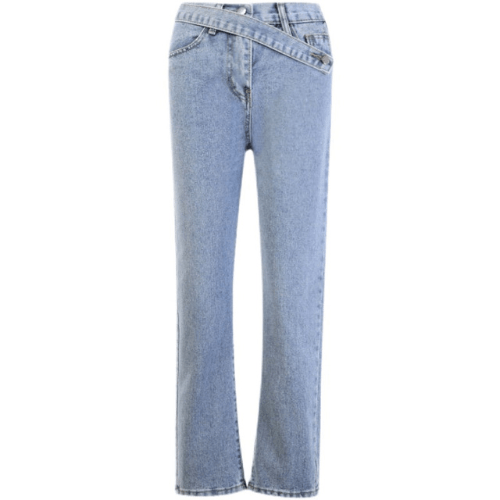 Talia - Broek Dames - Jeans met Onregelmatige Riem - Trendy & Casual - Sorata