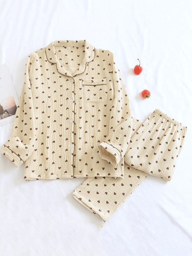 Teddybeer Print Dames Pyjama Set | Zacht & Comfortabel - Sorata