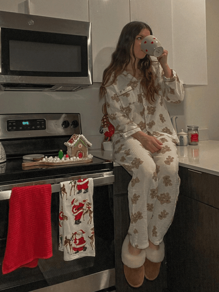 Teddybeer Print Dames Pyjama Set | Zacht & Comfortabel - Sorata