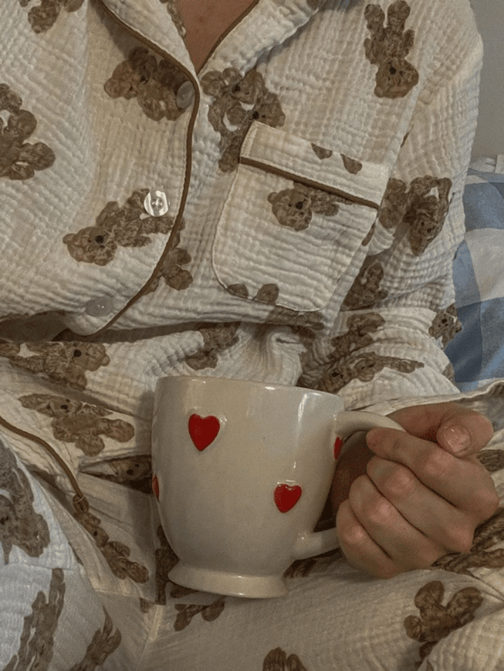 Teddybeer Print Dames Pyjama Set | Zacht & Comfortabel - Sorata