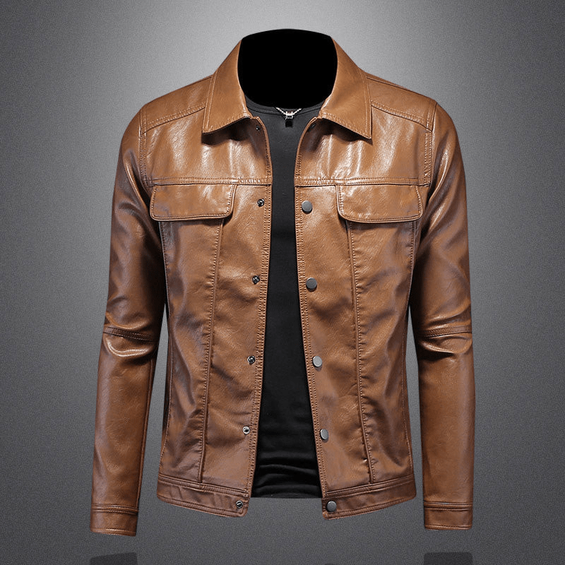 Tellas | Heren Jas | Leren Motorjas | Stevige Constructie - Sorata