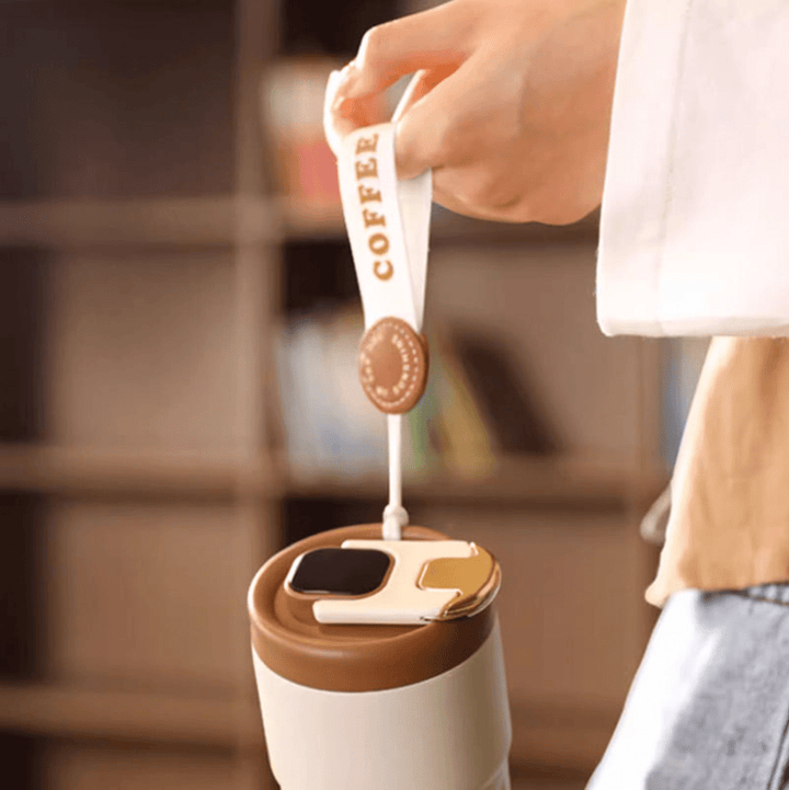 ThermoCup | Slimme Draagbare Thermosbeker | Temperatuursdisplay | Dubbele Vacuumisolatie - Sorata