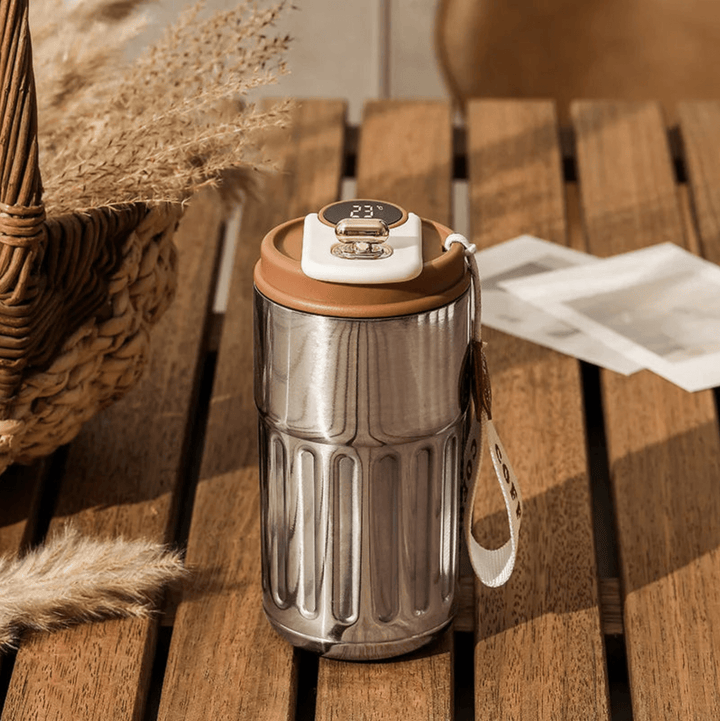 ThermoCup | Slimme Draagbare Thermosbeker | Temperatuursdisplay | Dubbele Vacuumisolatie - Sorata