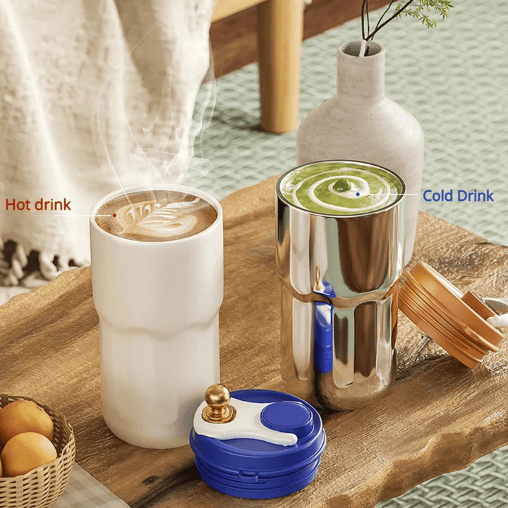 ThermoCup | Slimme Draagbare Thermosbeker | Temperatuursdisplay | Dubbele Vacuumisolatie - Sorata