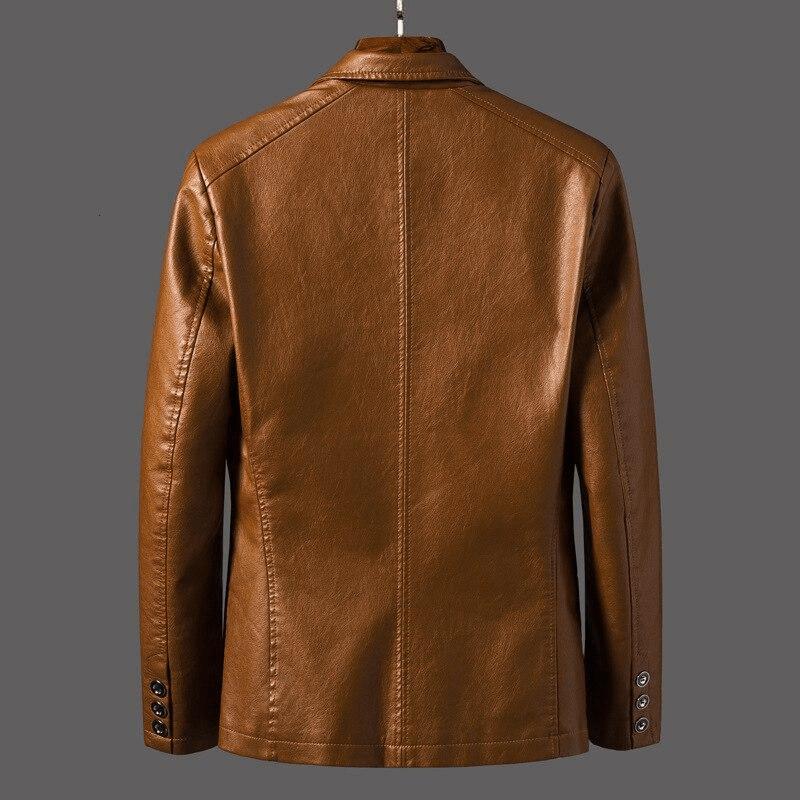 Tom | Stijlvolle Leren Heren Blazer | Klassieke Snit - Sorata