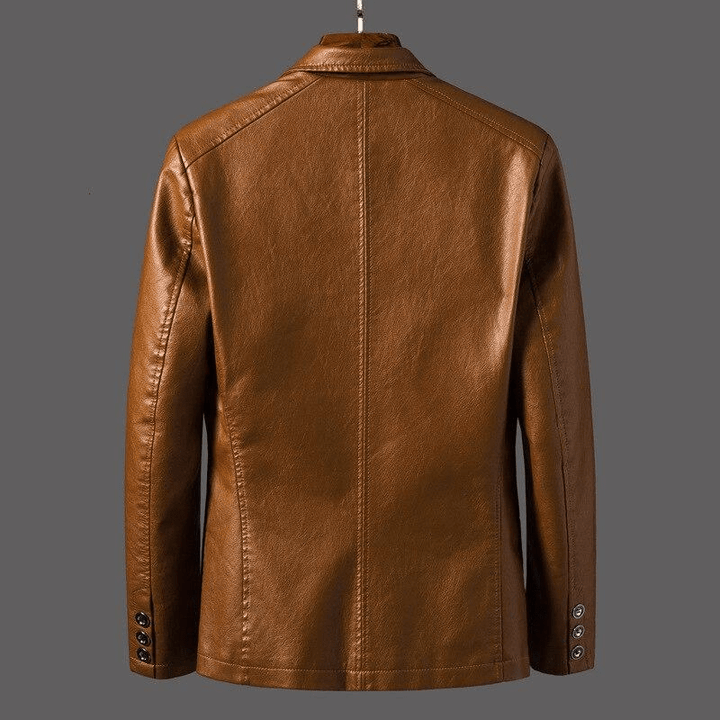 Tom | Stijlvolle Leren Heren Blazer | Klassieke Snit - Sorata