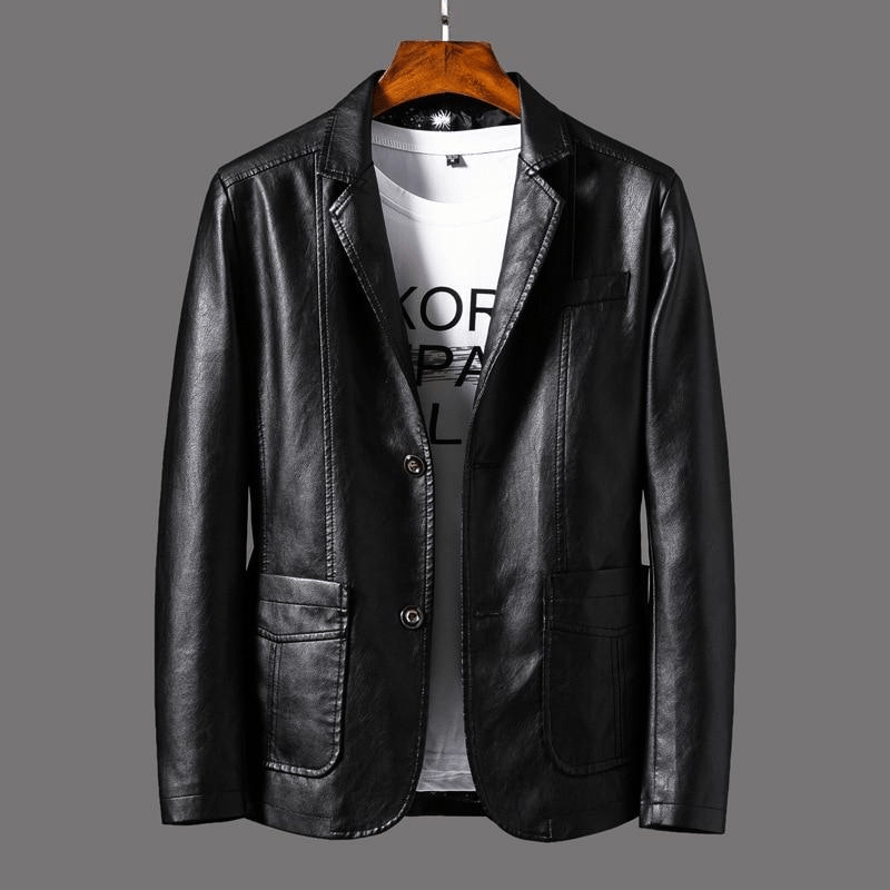 Tom | Stijlvolle Leren Heren Blazer | Klassieke Snit - Sorata
