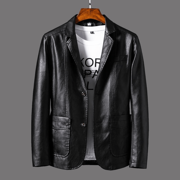 Tom | Stijlvolle Leren Heren Blazer | Klassieke Snit - Sorata