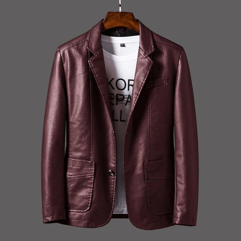 Tom | Stijlvolle Leren Heren Blazer | Klassieke Snit - Sorata