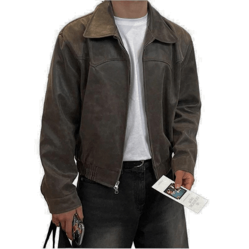 Tony - Leren Jas Heren - Vintage Kledingstijl - PU Leren Jas - Perfect voor de Herfst - Sorata