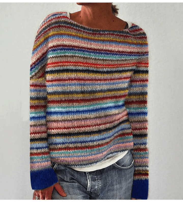 Yohana | Retro Gebreide Dames Trui met Unieke Print | Comfortabel - Sorata